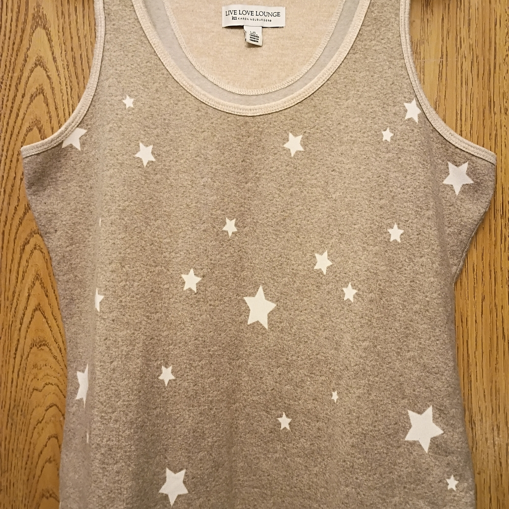 Karen Neuburger Live Love Lounge Sweater Top - Beige & White